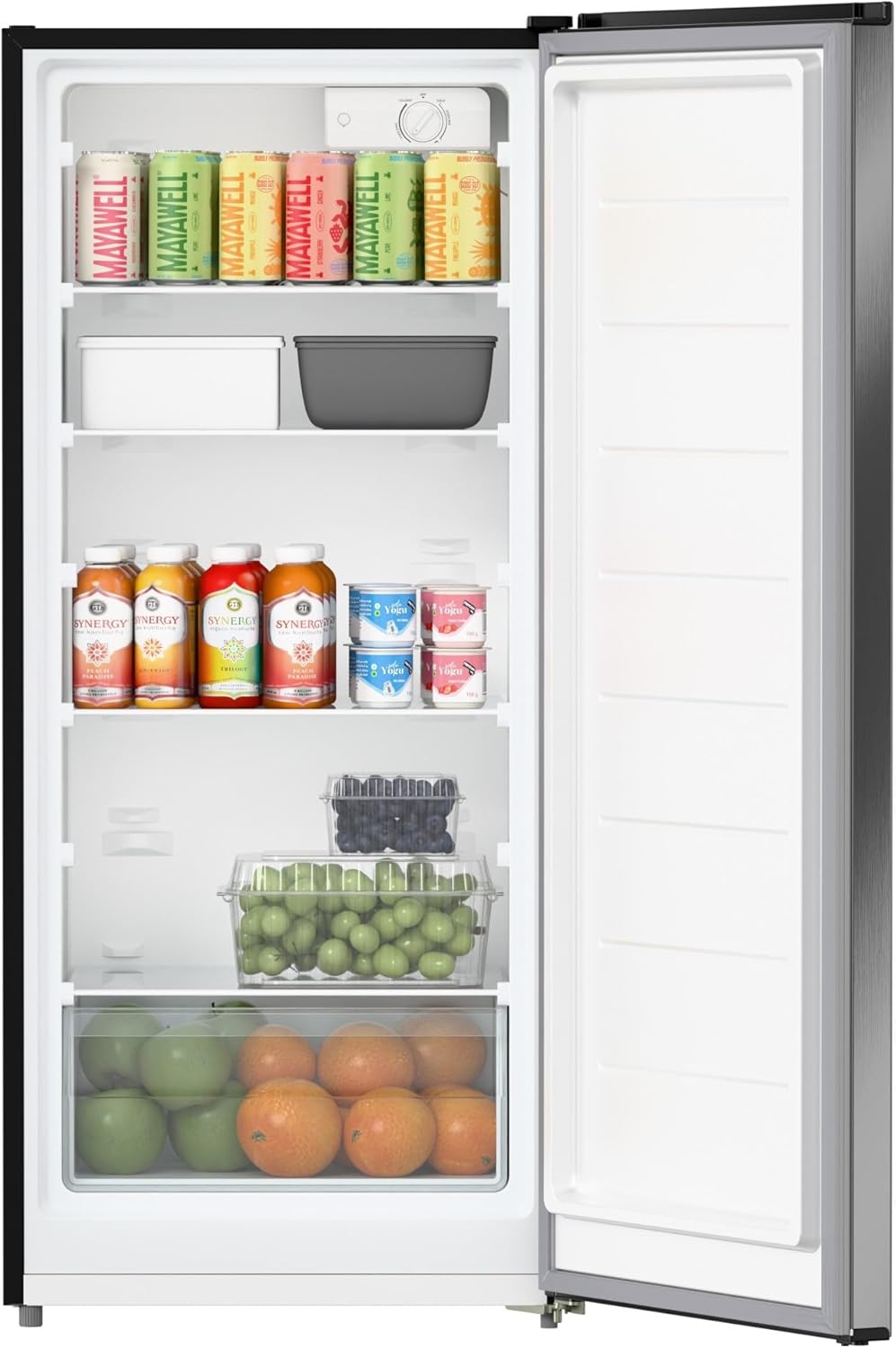 KoolMore 7 Cu. Ft. Garage Ready Convertible Upright Manual Defrost Freezer/Refrigerator in Stainless Steel
