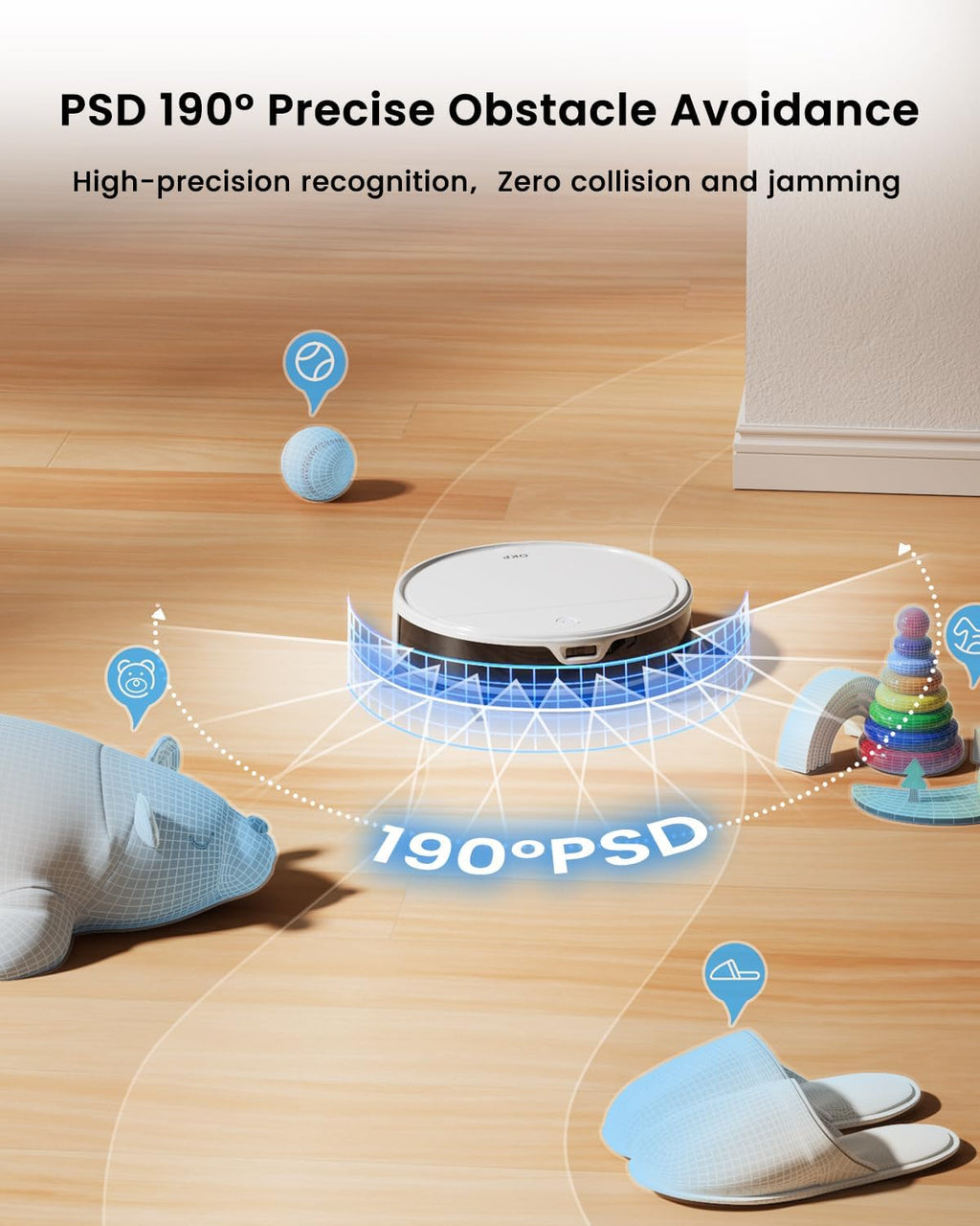 OKP Life K5 Ultra Robotic Vacuum,2.9 inch Small Robot Vacuum with ToF LiDAR Navigation,170Min Runtime,6000Pa Automatic Robotic Vacuum,WiFi/App/Alexa Control, Cleans Pet Hair and Home