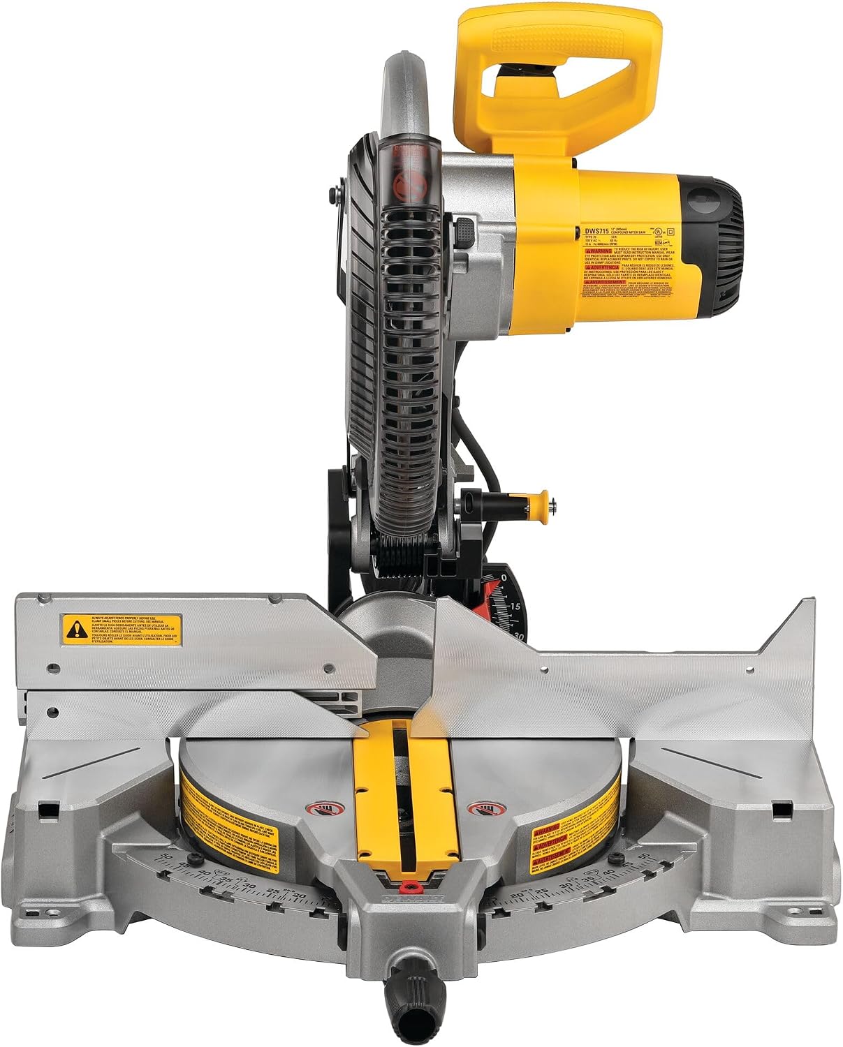 DEWALT 12-Inch Miter Saw, 15-Amp, Single Bevel, Compound (DWS715)