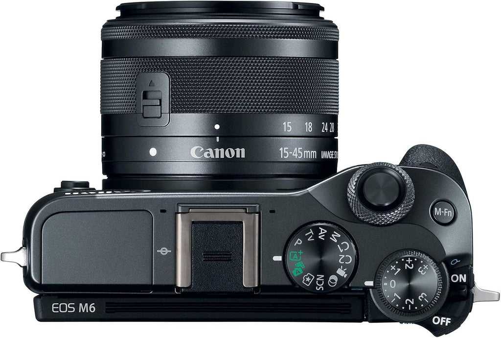 Canon EOS M6 (Black) EF-M 15-45mm f/3.5-6.3 is STM Lens Kit (Renewed)