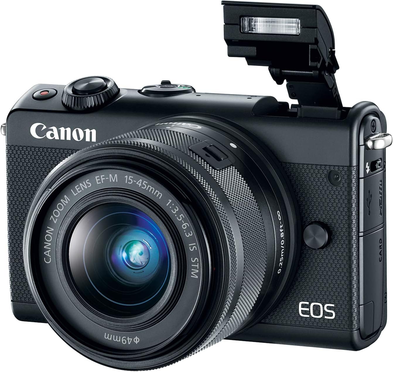 Canon EOS M100 Mirrorless Camera w/ 15-45mm Lens - Wi-Fi, Bluetooth, and NFC Enabled (Black) (2209C011)