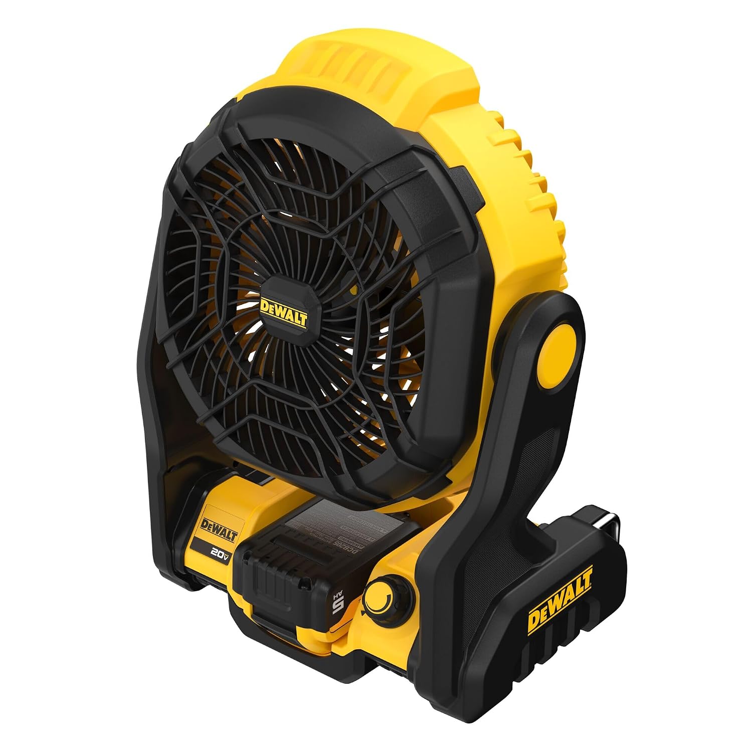 DEWALT 20V MAX Cordless Jobsite Fan, Battery Powered Rechargeable Fan Portable, Battery and Charger Included (DCE512P1)