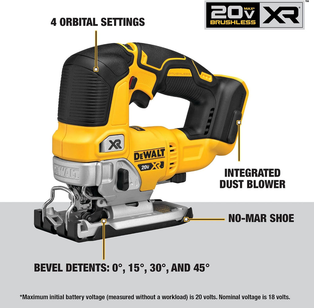 DEWALT 20V MAX 7-Tool Combo Kit, Includes Cordless Drill, Impact Driver, Reciprocating Saw, Circular Saw, Oscillating Tool, Random Orbital Sander, Jigsaw, 5Ah Battery and Charger (DCK751P1)