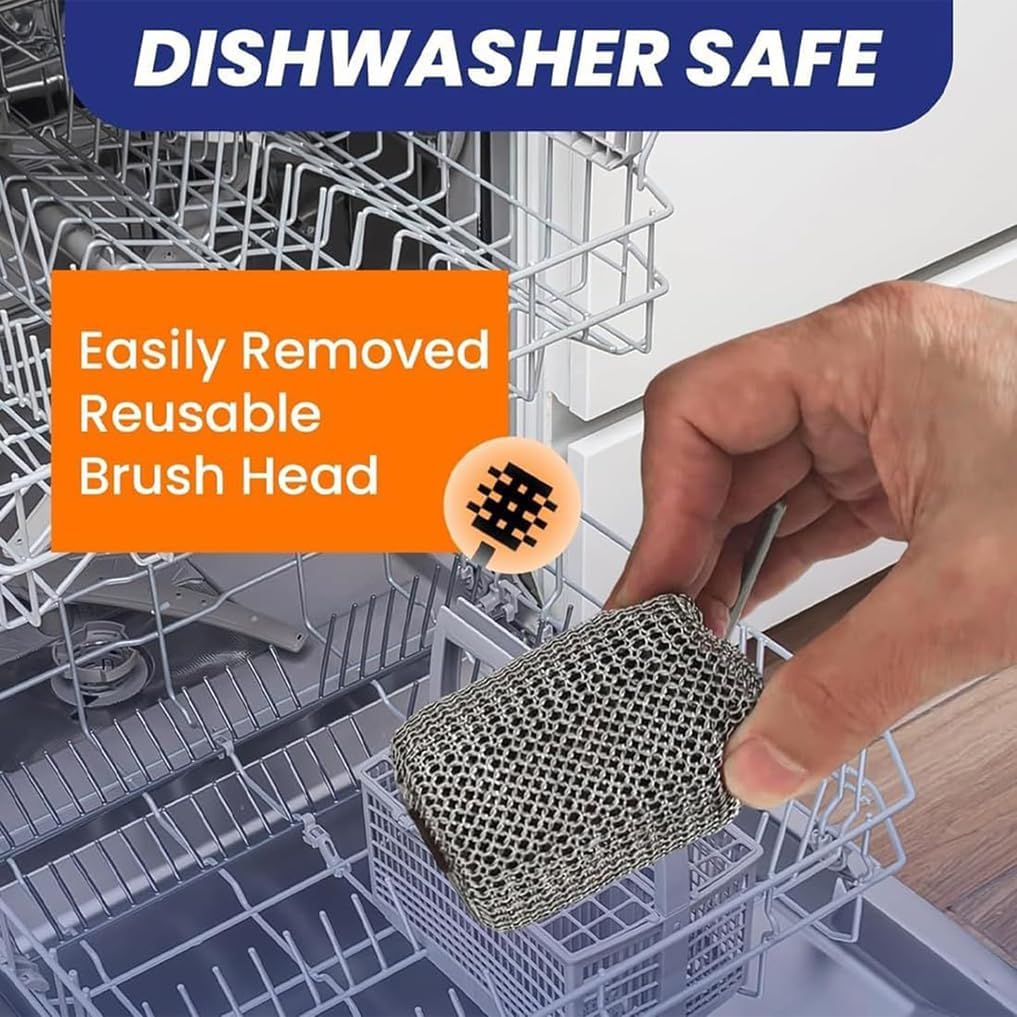 Cordless Rechargeable BBQ Tool, Electric Grill Cleaner Bristle Free with 350 RPM Stainless Roller, 304 Stainless Steel Power Roller, No Bristles, No Preheating (1)