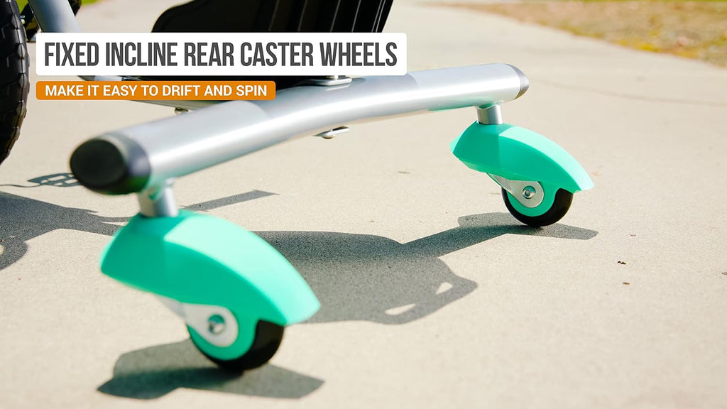 Razor RipRider 360 Mini, 360 Degrees Spinning Caster Trike, Dual Inclined Rear Casters for Easy Spinning and Drifting, Durable Welded Steel Frame and Fork, Adjustable Bucket Seat