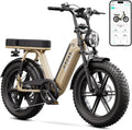 TST Electric Bike for Adults, 1500W Peak Motor Ebike with 48V 15Ah Built-in Battery, 60 Miles Range 28 MPH Electric Bicycle, 20' Fat Tire Step-Thru E Bike with Rear Seat, Safety Tested to UL 2849