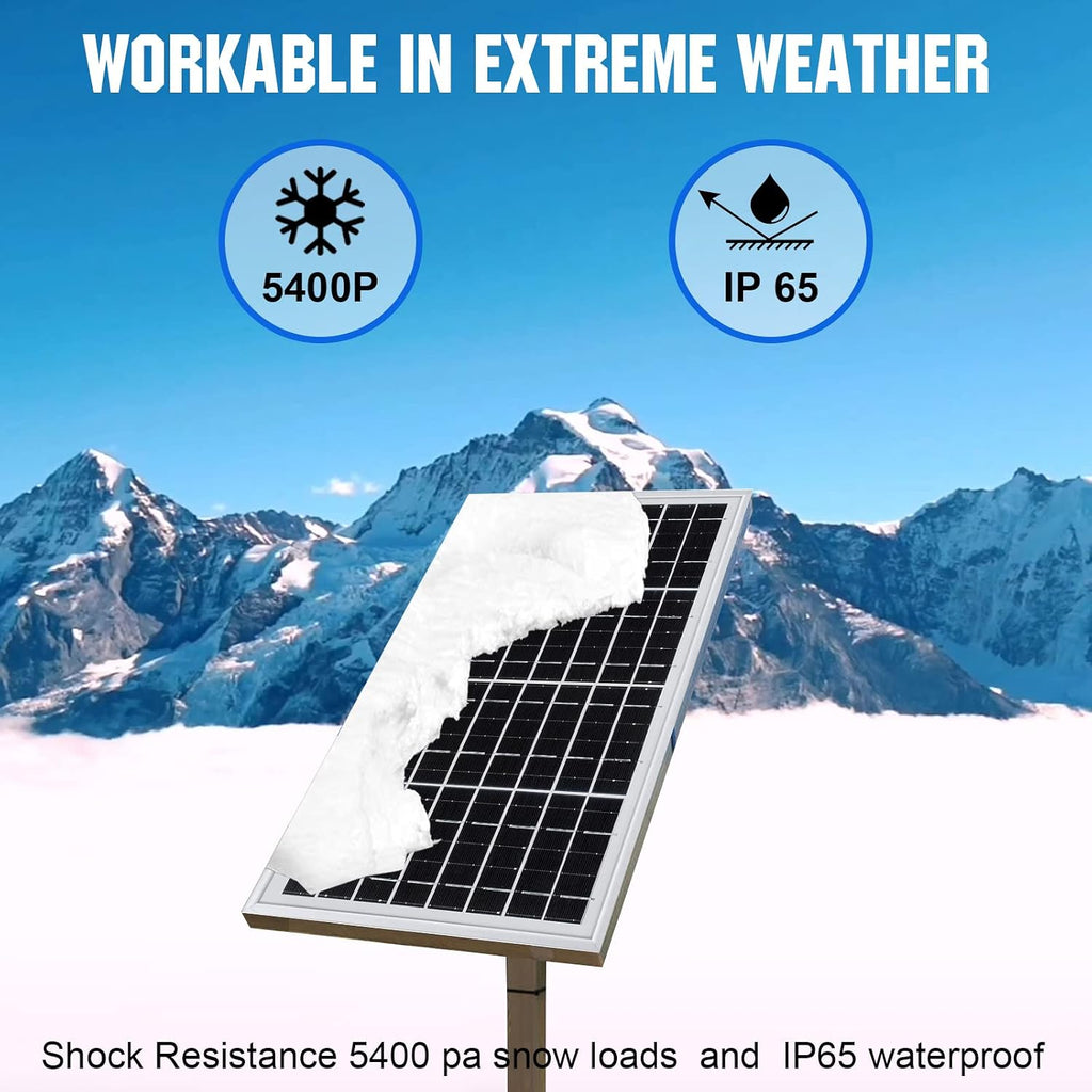 ECO-WORTHY 10W Solar Panel Battery Charger Portable for Charging 12V Battery or Vehicle Gate Opener,Electrical Fence Chicken Coop Lawn Tractor Boat (Pack of 4)