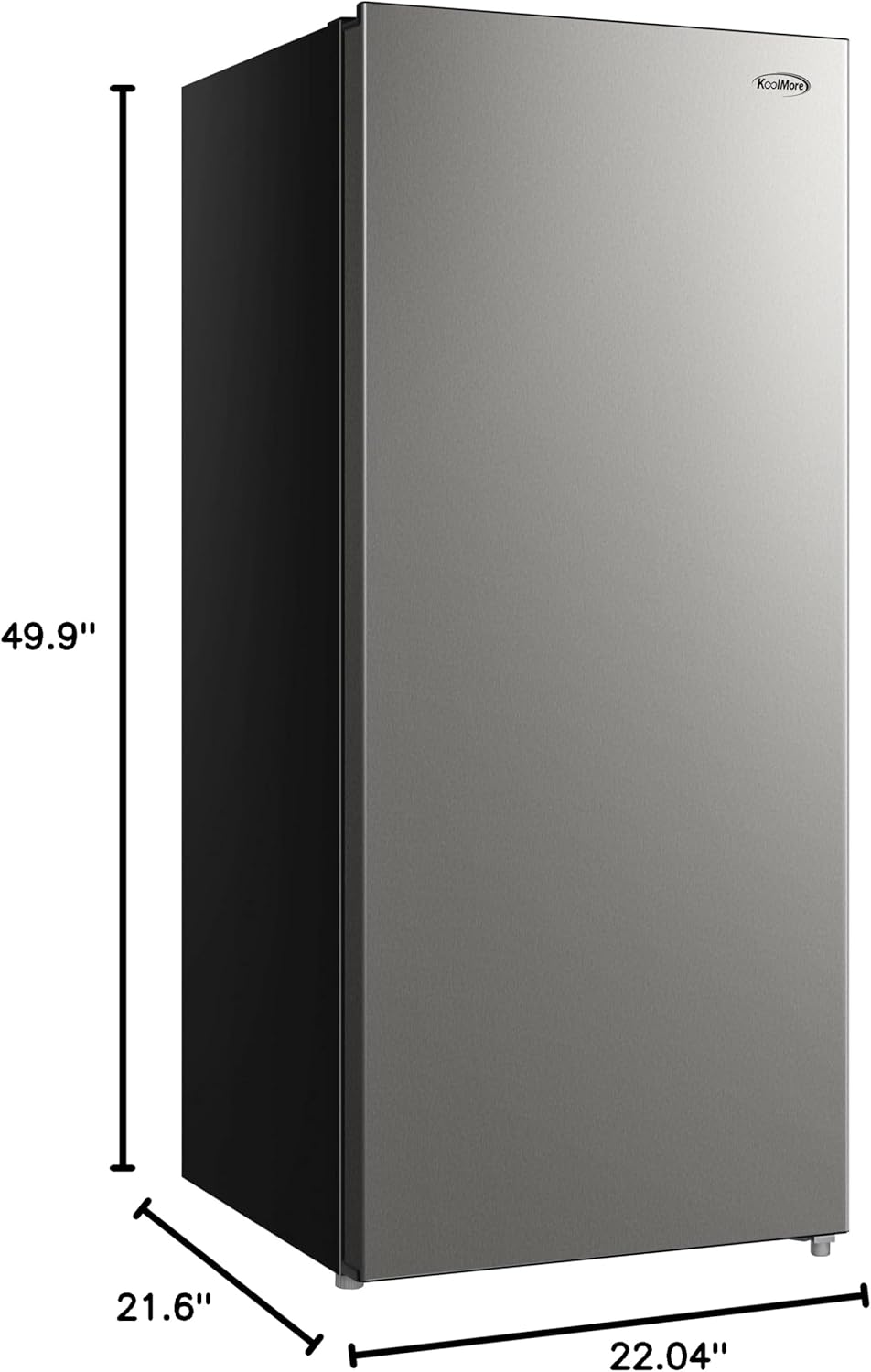 KoolMore 7 Cu. Ft. Garage Ready Convertible Upright Manual Defrost Freezer/Refrigerator in Stainless Steel