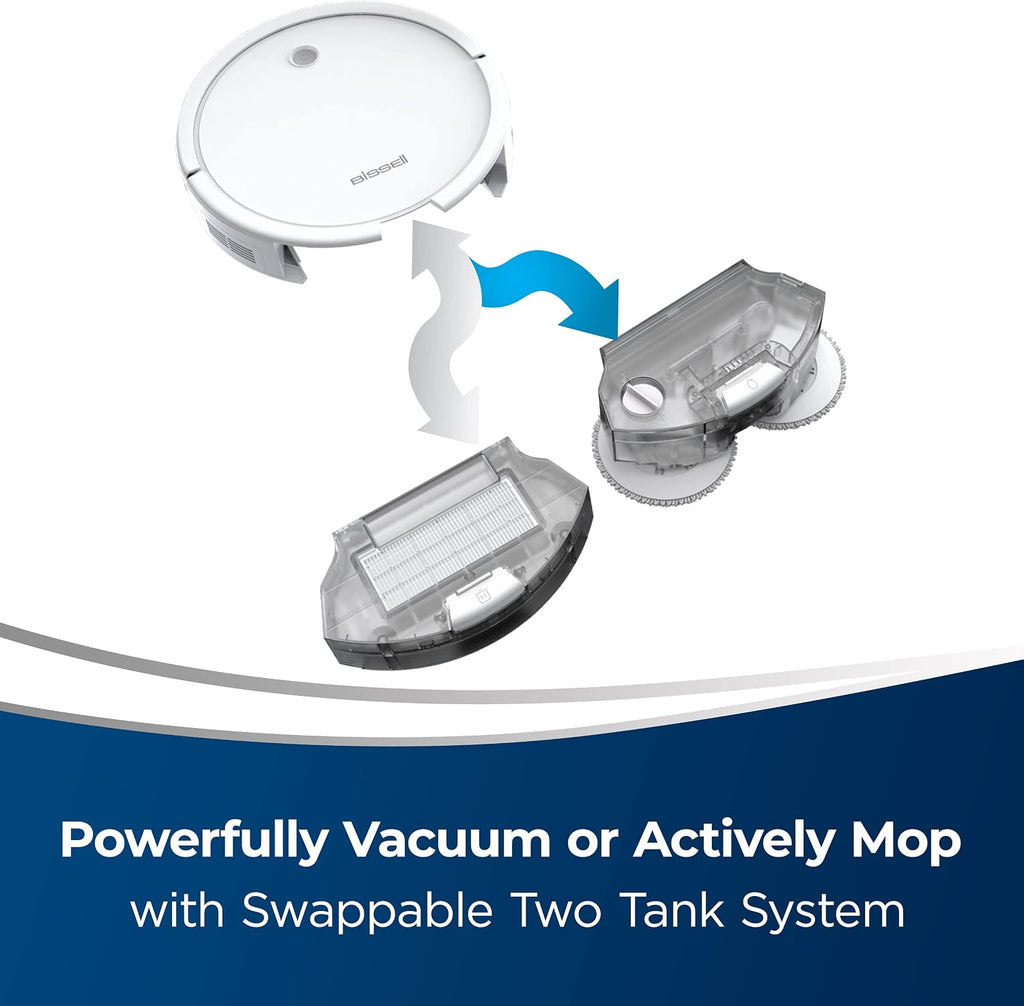 Bissell SpinWave Pet Robot, 2-in-1 Wet Mop and Dry Robot Vacuum, WiFi Connected with Structured Navigation, 3347