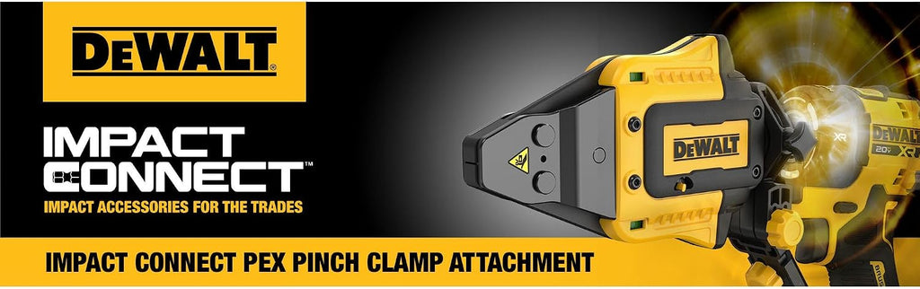 DEWALT IMPACT CONNECT PEX Pinch Clamp Attachment for Impact Driver, Plumbing Tool (DWAPXPIR)