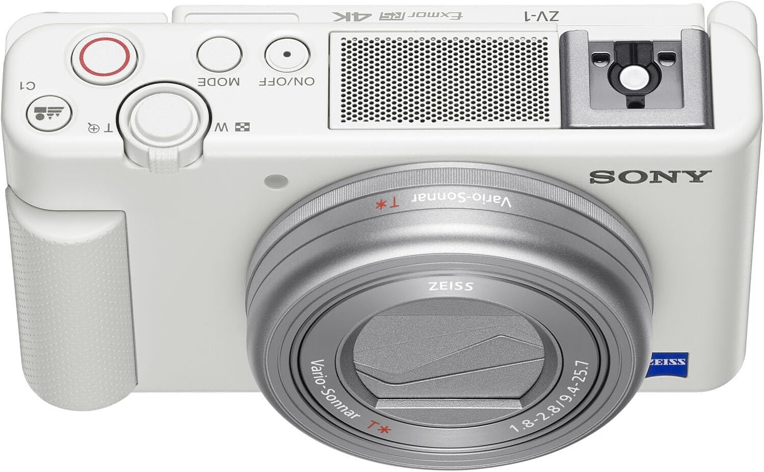 Sony ZV-1 Digital Camera (White) Shooting Grip Kit