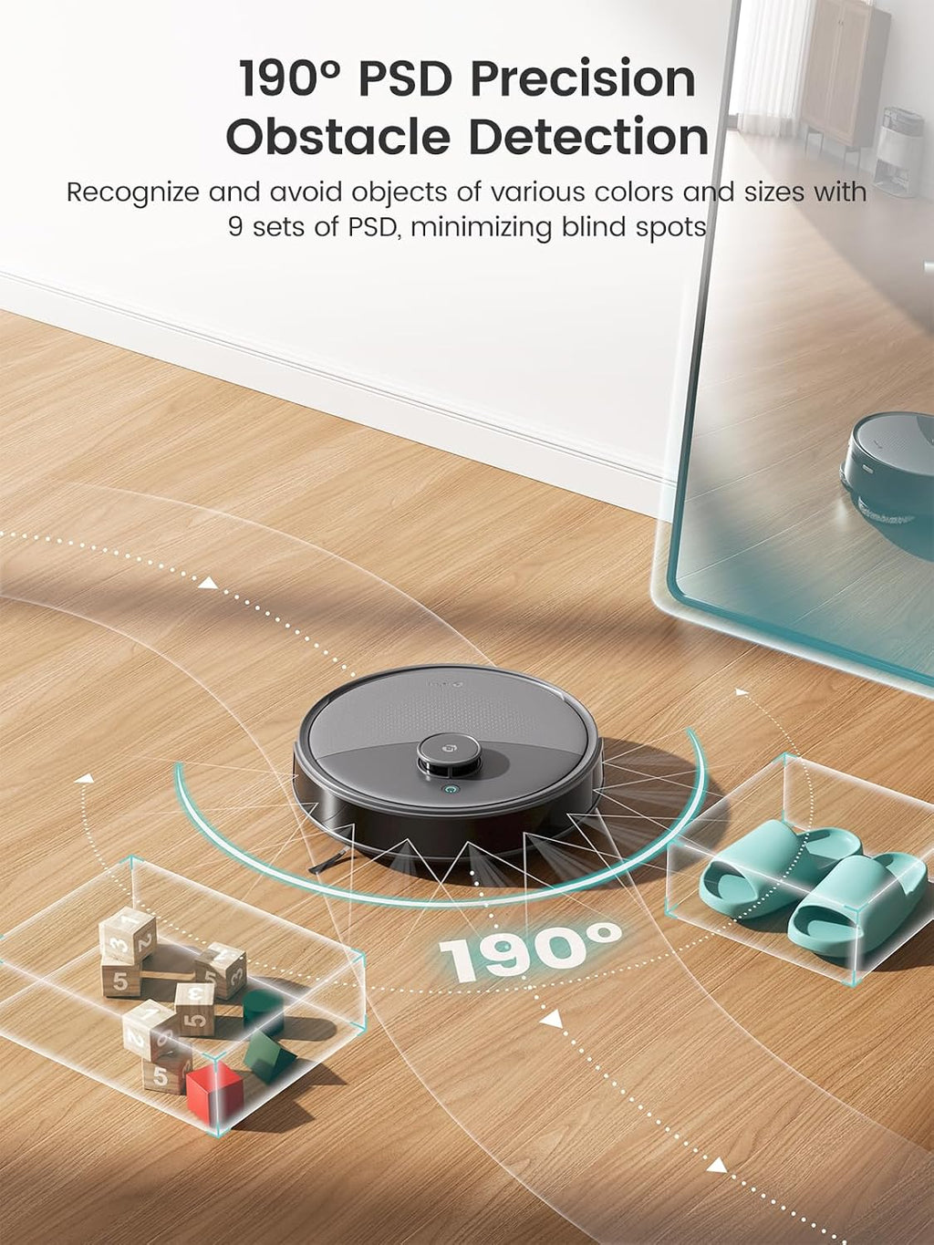 Lefant LiDAR Robot Vacuum and Mop, 20000Pa Suction, 90-Day Self-Emptying, Obstacle Avoidance, Auto Mop Washing&Drying, All-in-One for Pet Hair Carpet, 5G WiFi Alexa/APP/iWatch Control, M3 Max