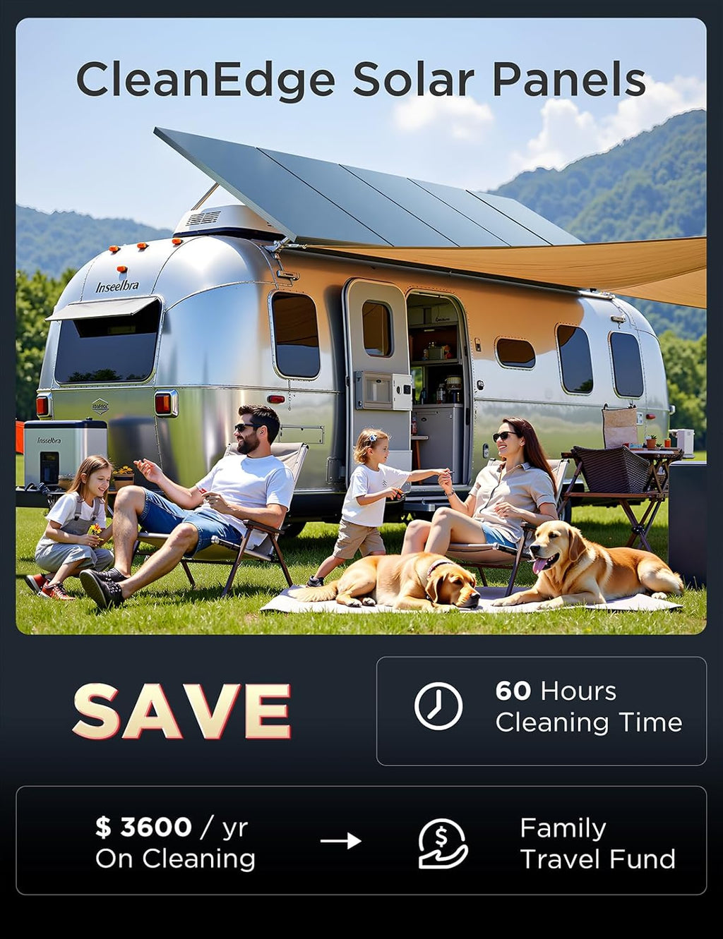 STAR 200 Watt Solar Panels, 12/24V Solar Panel with Frame-Less Design & Maintenance-Free, 25% High-Efficiency Monocrystalline, Reliable Power for RV, Marine, Roof, Home, and Off-Grid Applications