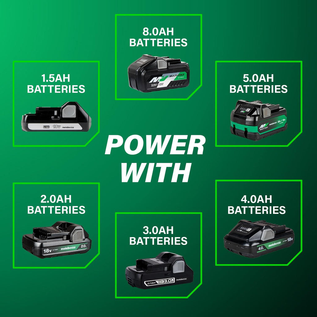 Metabo HPT 18V MultiVolt Brushless Cordless Finish Nailer Kit, 16 Gauge Straight Finish Nailer with Power Tool 2.0Ah Lithium Ion Battery, Drives 1' to 2-1/2' Nails, NT1865DMST