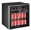 Frigidaire 70 Can Beverage Cooler, 1.6 cu ft, Glass Door, Black Sides