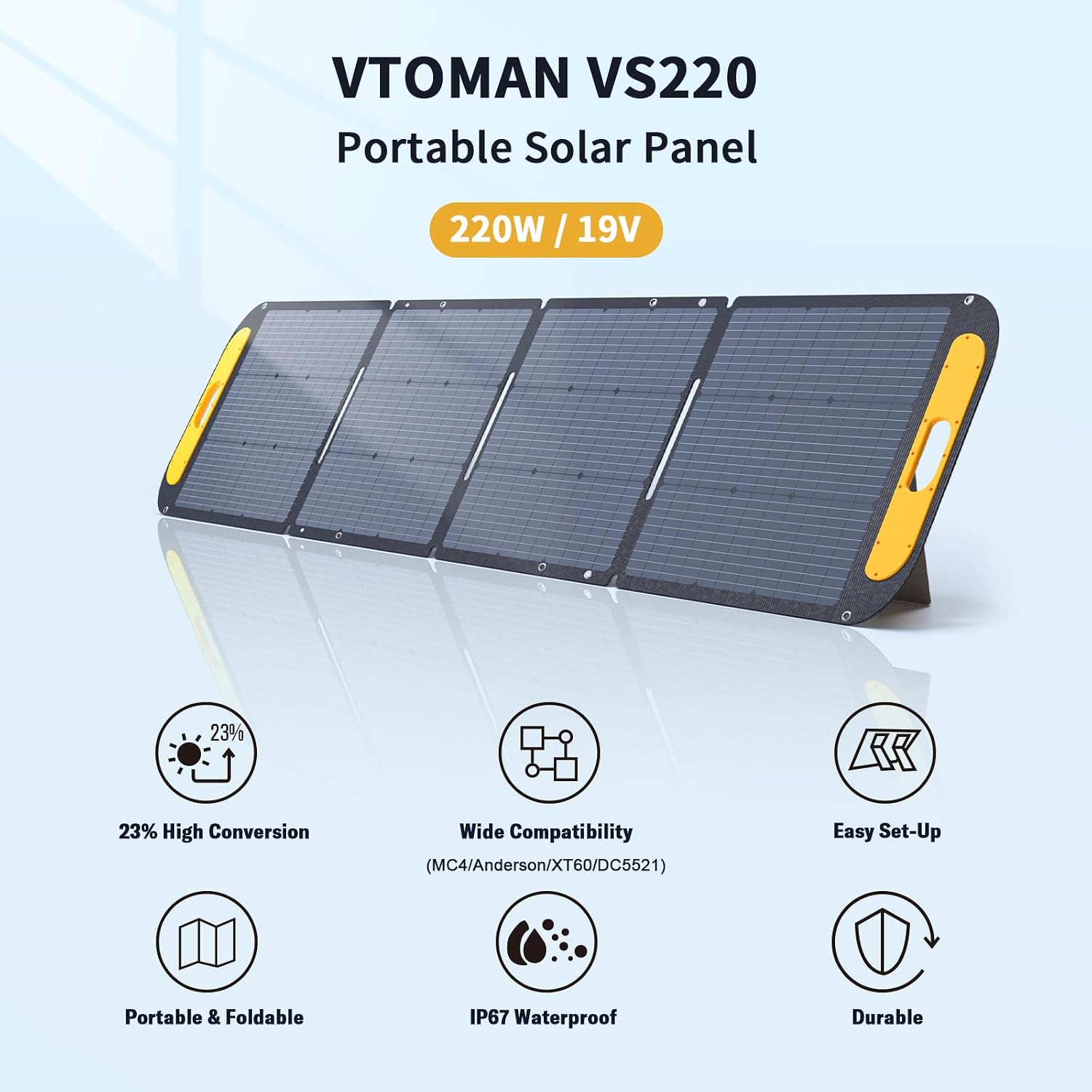 VTOMAN Jump 1800 Portable Power Station with 200W Solar Panel, 1548Wh Battery 1800W AC Outlets (3600W Peak) /100W USB-C Output Fast Charge, Large Solar Generator for Outdoor, Camping, Backup