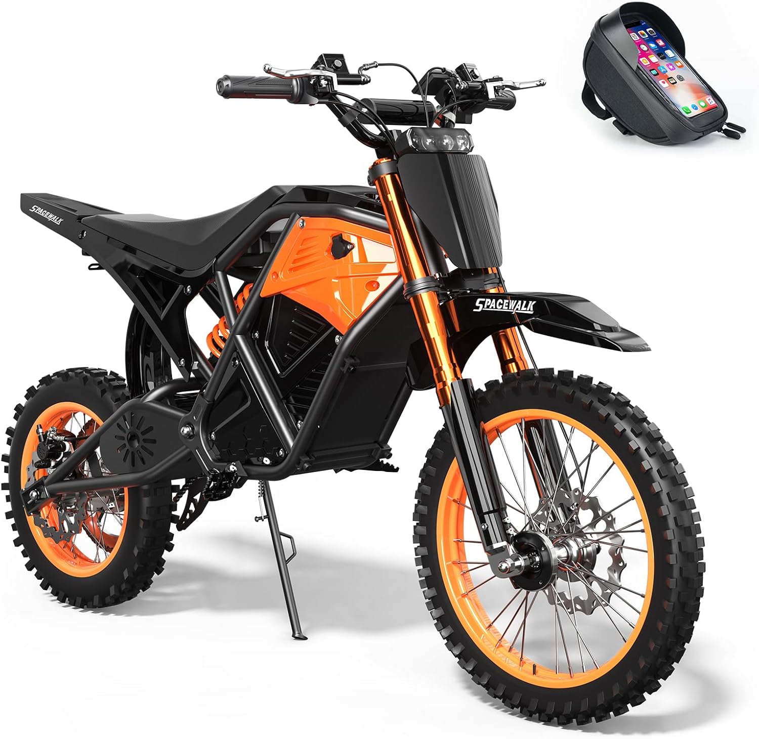 EILLEO Electric Dirt Bike for Adults Teens 48V, E Dirtbike Ebike with 3000W Motor, Electric Motorcycle with 14'/12' Fat Tire, 37.5MPH Hydraulic Brakes & Full Suspension, Fit Age 13+
