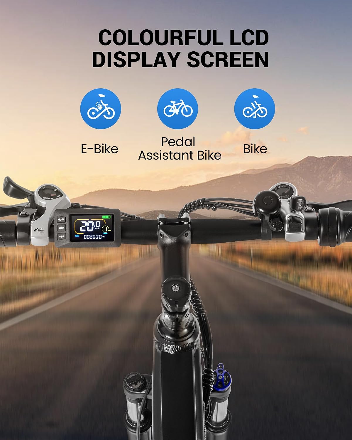 Multijoy Electric Bike for Adults,26' E-Bike with 700W Peak Motor 21-Speed,Up to 50 Miles Removable Battery,Front Fork Suspension Dual Disc Brakes,Ebikes for Adults Commute Mountain All Terrain
