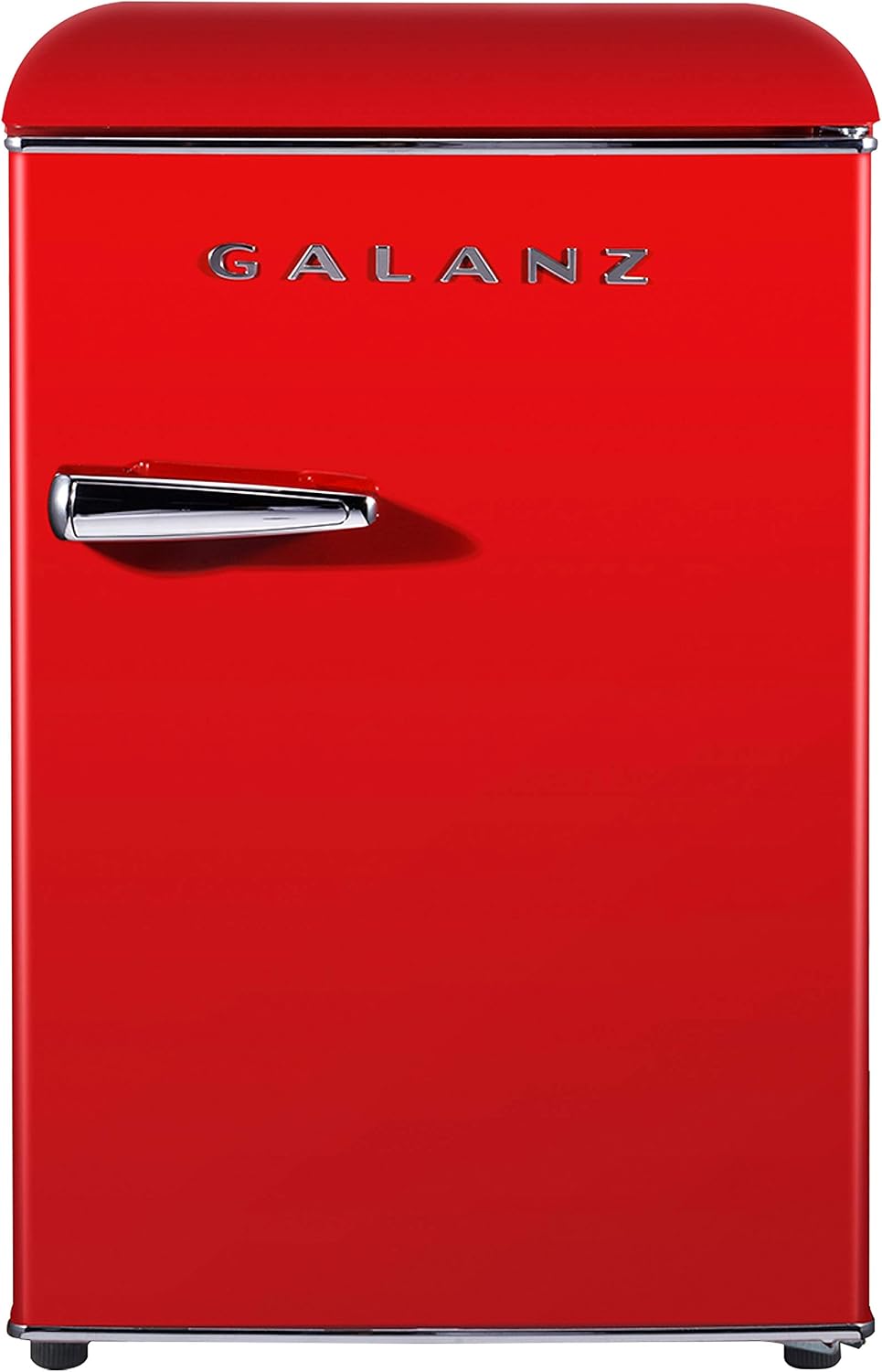 Galanz GLR25MRDR10 Retro Compact Refrigerator, Mini Fridge with Single Doors, Adjustable Mechanical Thermostat with Chiller, Red, 2.5 Cu Ft
