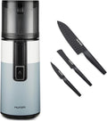 Hurom Two-Tone Blue H400 Award Winning Cold Press Juicer Machine with German Steel Knife Set, Strainer & Hands Free with Self-Feeding Hopper, Corrosion-Resistant Blades, Easy Assembly (550ml/ 18.6oz)