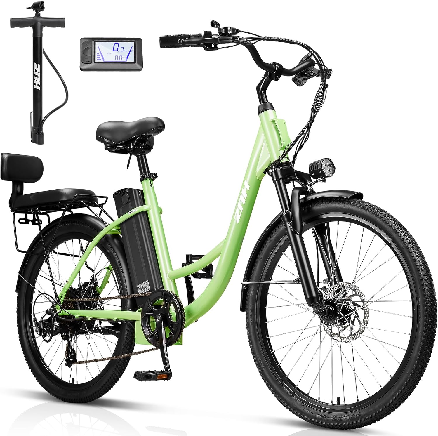 ZNH 24' Electric Bike for Adults with Peak 1000W Motor & 48V 940.8 Wh Removable Battery, Up to 90Miles 23+ MPH Step Thru Electric Bicycle, Commuter E Bikes with 7-Speed, UL 2849 Certified