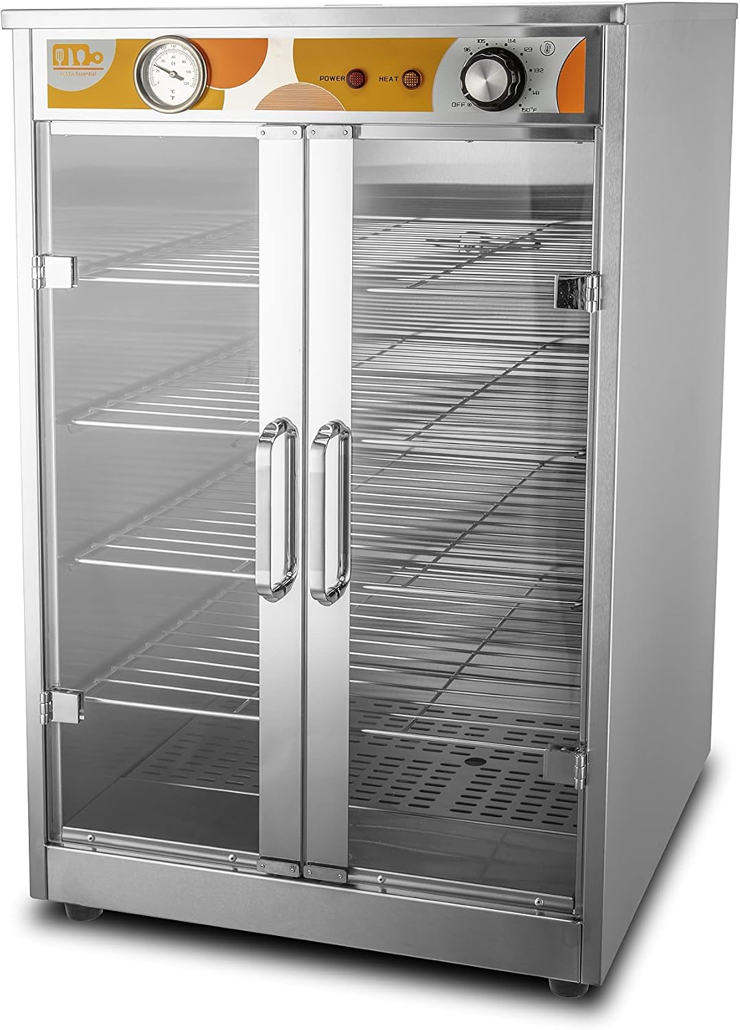 5-Shelf Electric Catering Hot Box Food Warmer Accommodating up to (10) 15' Pizza Boxes, Countertop Heated Holding Cabinet for Pretzels, Warming Machine for Home Commercial Use, 120V 600W