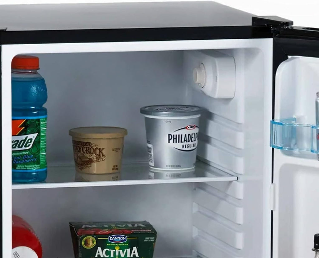 Avanti 3.2 Cu. Ft. Compact Refrigerator with Removable Glass Shelves, Full Range Temperature Control, Reversible Door, Automatic Defrost, ENERGY STAR Certified, 3.2 cu.ft., Black