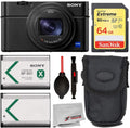 Sony Cyber-Shot DSC-RX100 VII Digital Camera with Essential Bundle; Includes: SanDisk Extreme 64GB Memory Card, Spare NP-BX1/M8 Rechargeable Lithium-Ion Battery Pack, and More (Renewed)