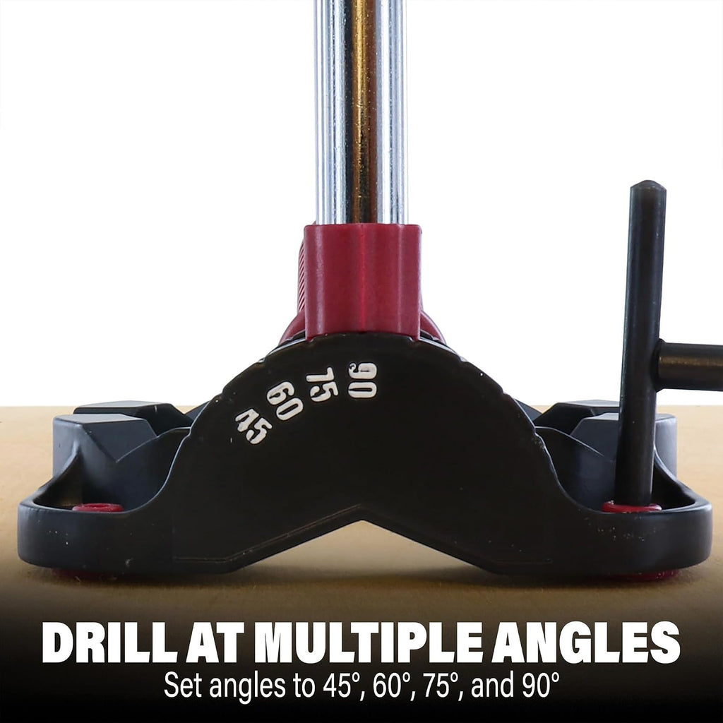 Milescraft 1318 DrillMate Portable Drillling Guide – Precision Drilling Jig Attachment for Drilling Angled or Straight Holes,Adjustable Attachment,Portable Drill Press with 3/8' Chuck,(Pack of 10)