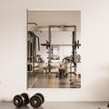 TETOTE Home Gym Mirror for Wall 48' x 32' - 1PC Large Frameless Tempered Glass Workout Exercise Fitness Mirror for Home Gym, Garage, Dance Studio, Yoga, Bedroom, Living Room