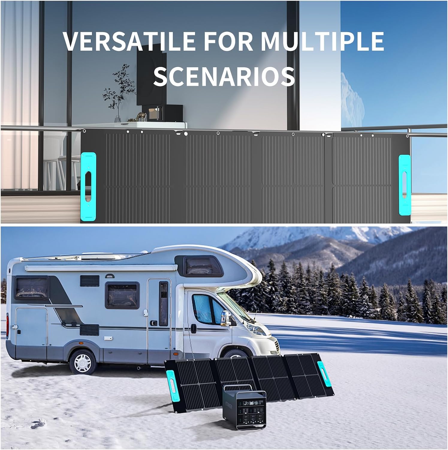 200W Portable Solar Panel, 200 Watt for Portable Power Station, Foldable Solar Charger with Carry Case,IP65 for Outdoor, RVs, Backyard