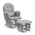 Storkcraft Premium Hoop Glider & Ottoman (Pebble Gray/Light Gray) — GREENGUARD Gold Certified Nursery Glider, Solid Wood Craftsmanship, Smooth-Gliding Nursery Chair and Ottoman, Award-Winning