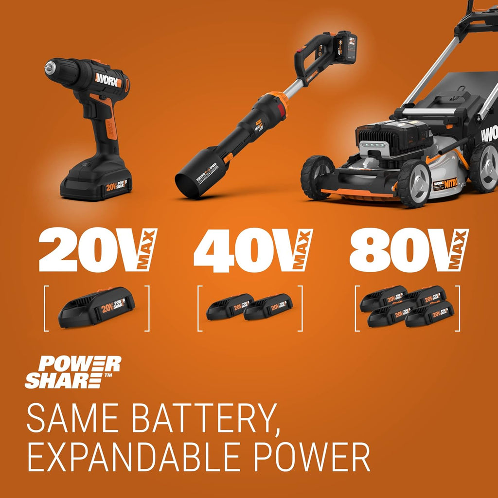 Worx WG323 20V Power Share 10' Cordless Pole/Chain Saw with Auto-Tension (Battery & Charger Included)