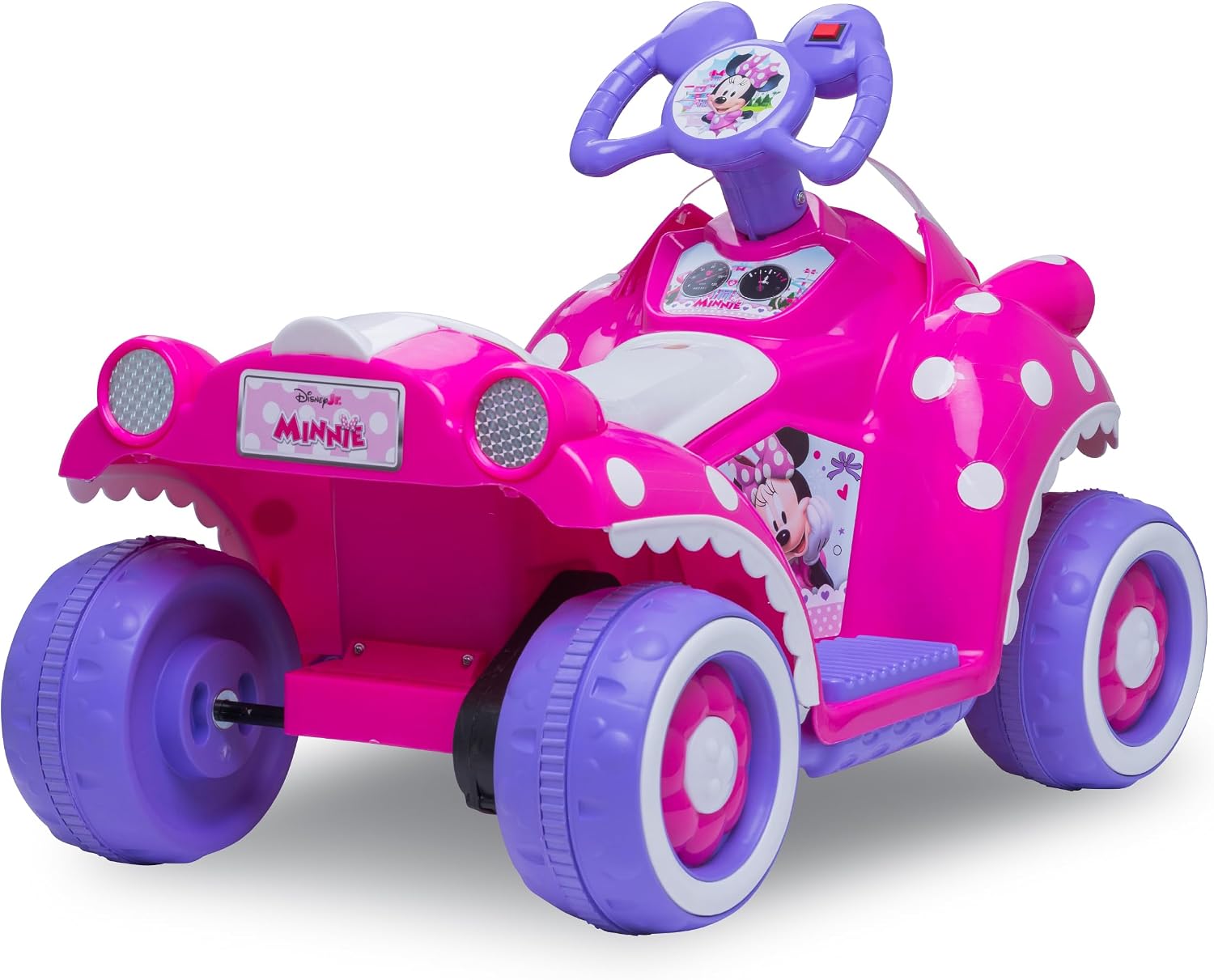 Kid Trax Toddler Disney Minnie Mouse Quad Ride-On, Kids 18-30 Months, 6V Battery and Charger Included, Max Weight 45 lbs, Hot Pink