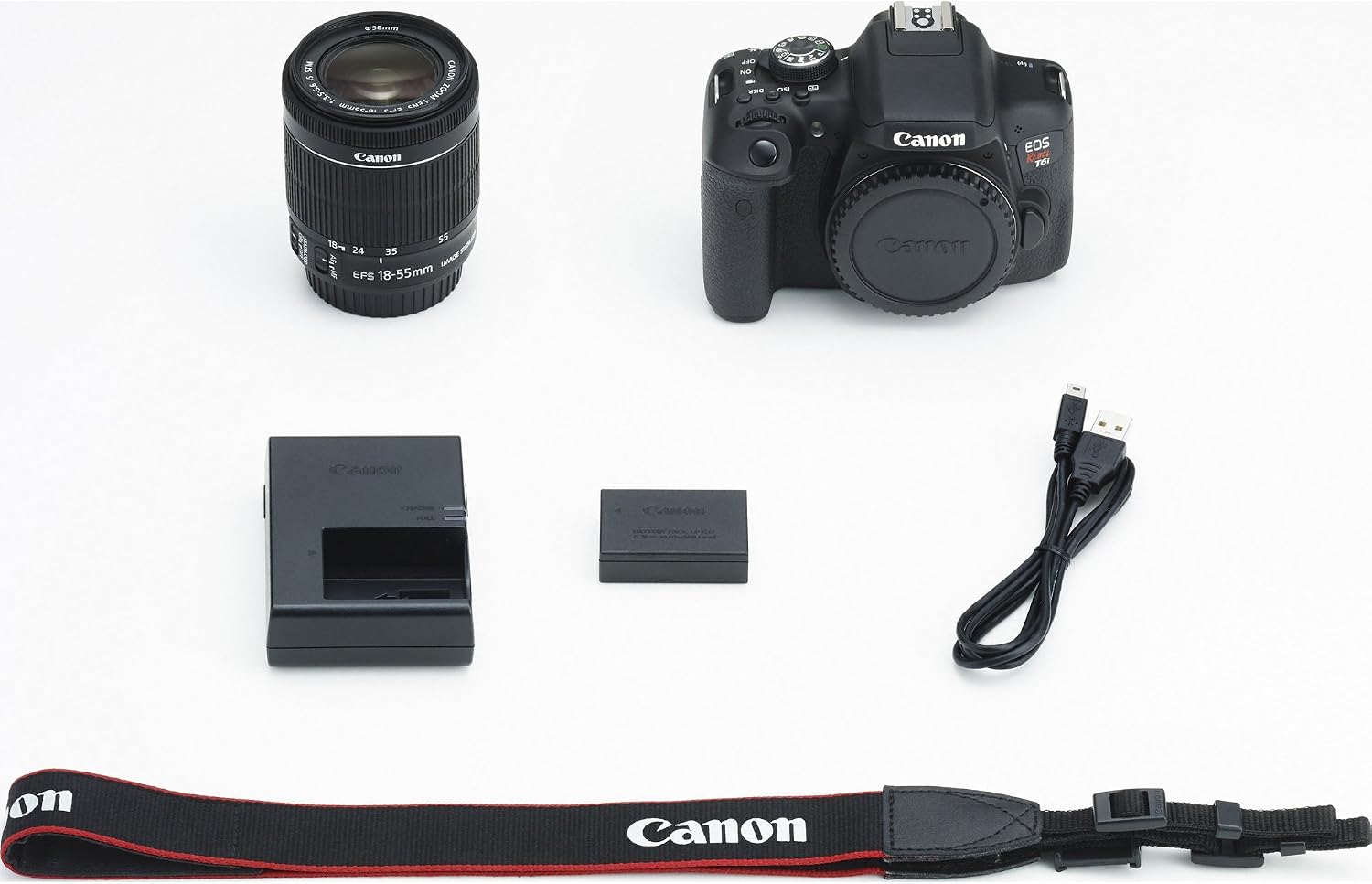 Canon EOS Rebel T6i Digital SLR with EF-S 18-55mm is STM Lens - Wi-Fi Enabled