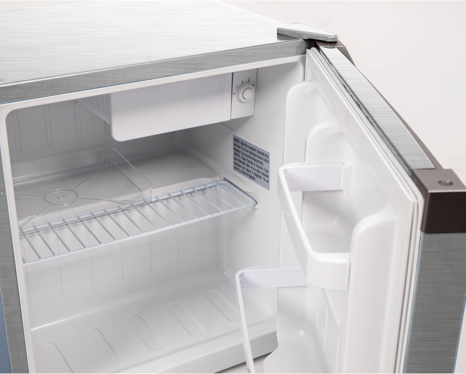 Frigidaire Retro Compact Mini Fridge with Freezer Compartment, Chrome Handles, Built-in Water Dispenser, (1.8 cu ft)