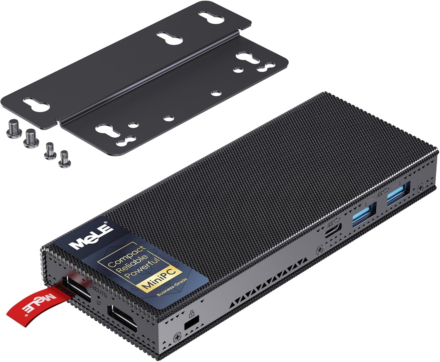 MeLE PCG02 Pro Fanless N100 Mini PC Stick 8GB LPDDR4x 128GB eMMC Win11pro Slim Micro Computer Stick Dual HDMI 4K Display WiFi 5 BT5.1 GbE, Support PD3.0 Protocol, on IoT, Digital Signage, MES, WMS