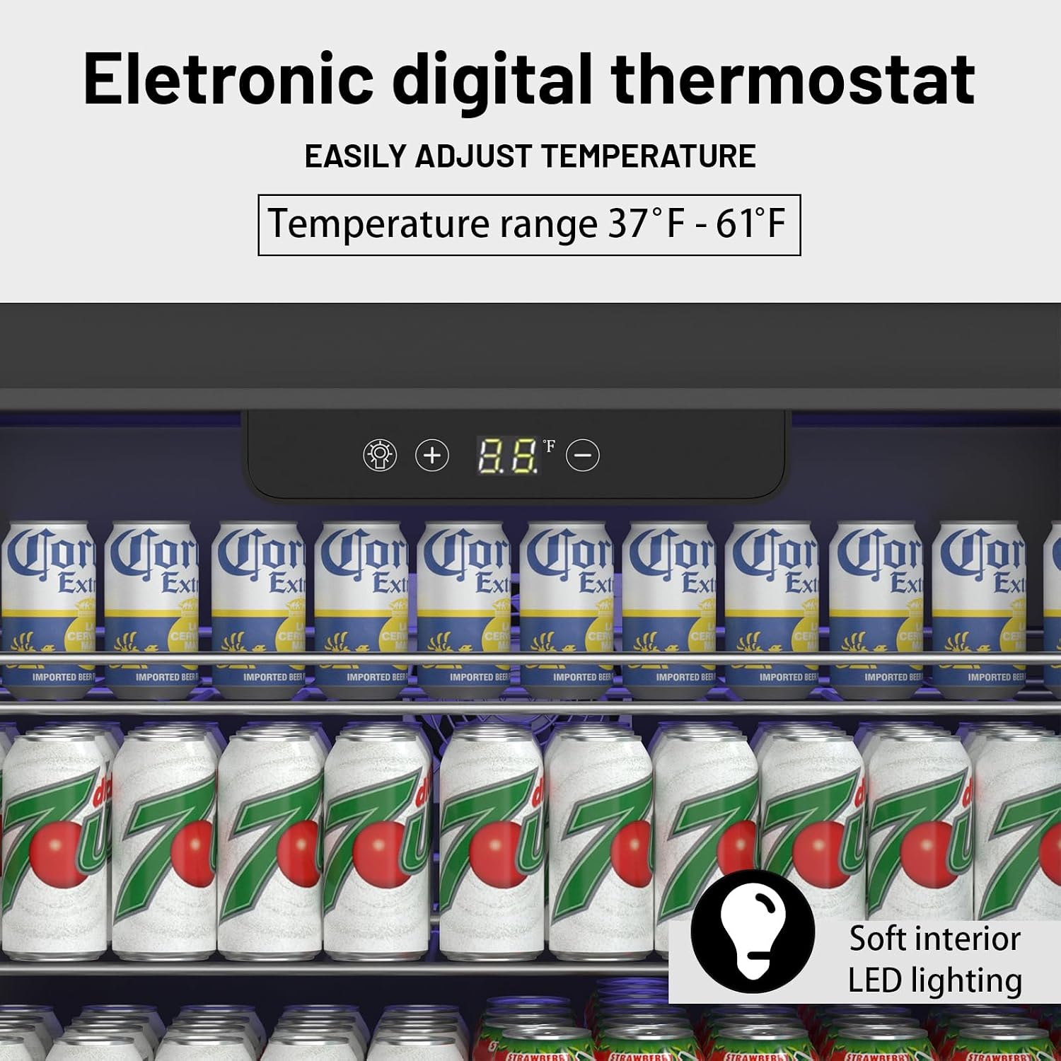 Stopasd Beverage Refrigerator Cooler, 5.3 Cu.Ft/166 Can Drink Fridge with Adjustable Shelves & Glass Door for Soda Wine Beer, Quiet Undercounter Small Fridge for Home/Office/Bar/Garage(37-61 ℉),Sliver
