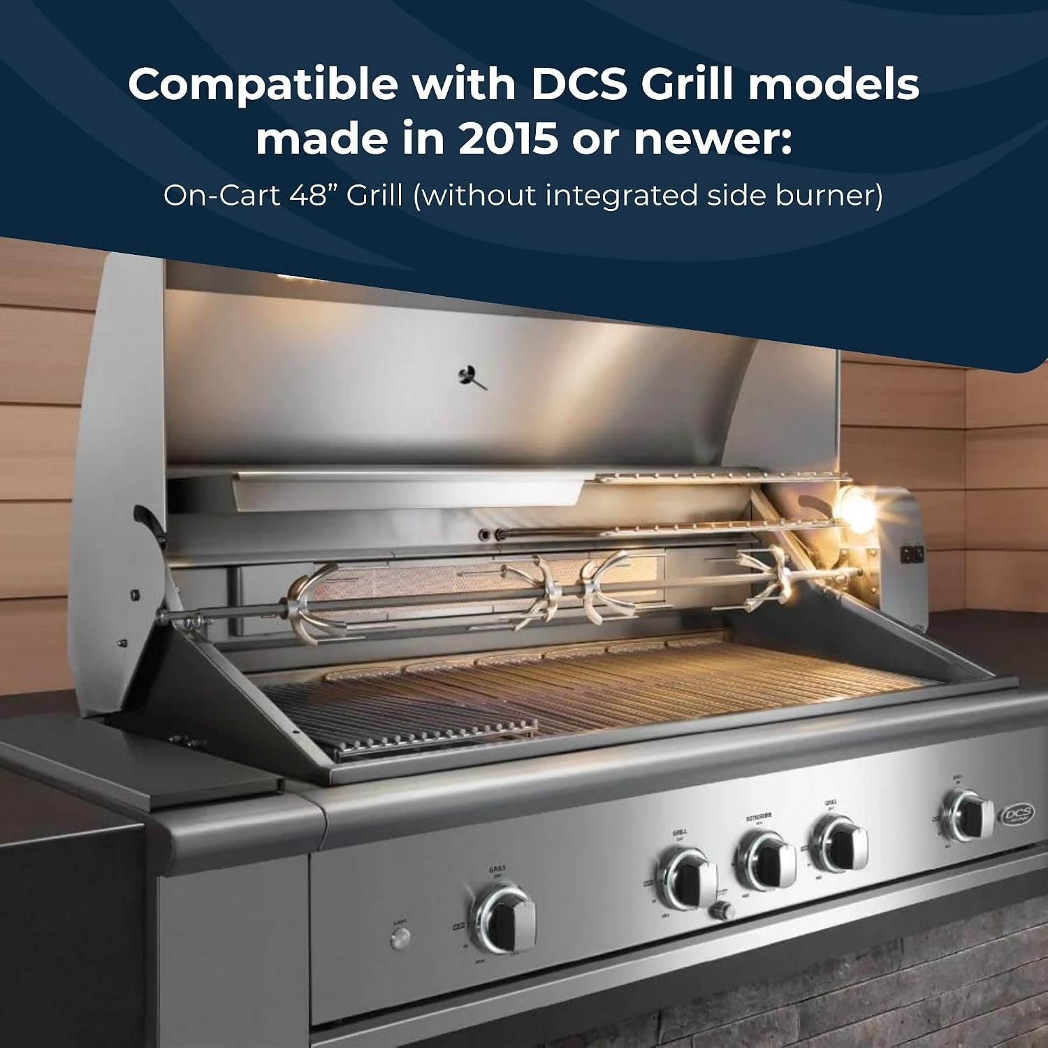 DCS Grill Cover for 48-Inch Series 9 On-Cart Gas Grill - Waterproof, UV Protection, Anti-Cold Crack Resistance for Extreme Weather, Vented Outdoor BBQ Cover for Grilling