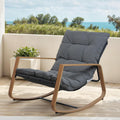 Grand patio Outdoor Rocking Chair, Modern Patio Rocking Chair, 30° Smooth Gliding Motion,Comfortable Padded Seat-Easy Assembly, Living Room, Balcony, Porch, Patio, Garden, Lawn -Dark Grey