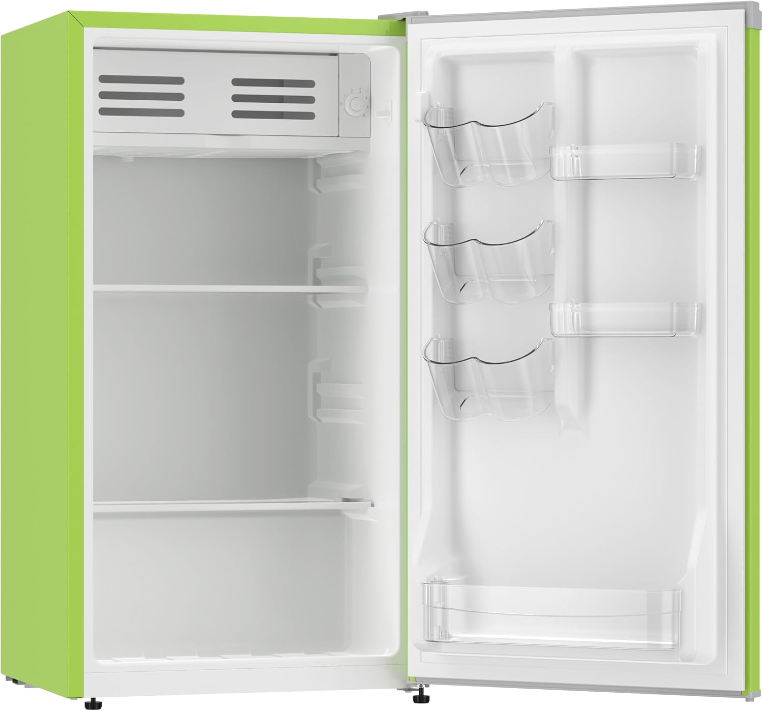 ARCTIC CHEF Mini Refrigerator-Freezer Compartment-Adjustable Thermostat Control-Reversible Doors-Ideal for Dorm, Office, RV, Garage, Apartment-LIME, 3.2 CU.FT