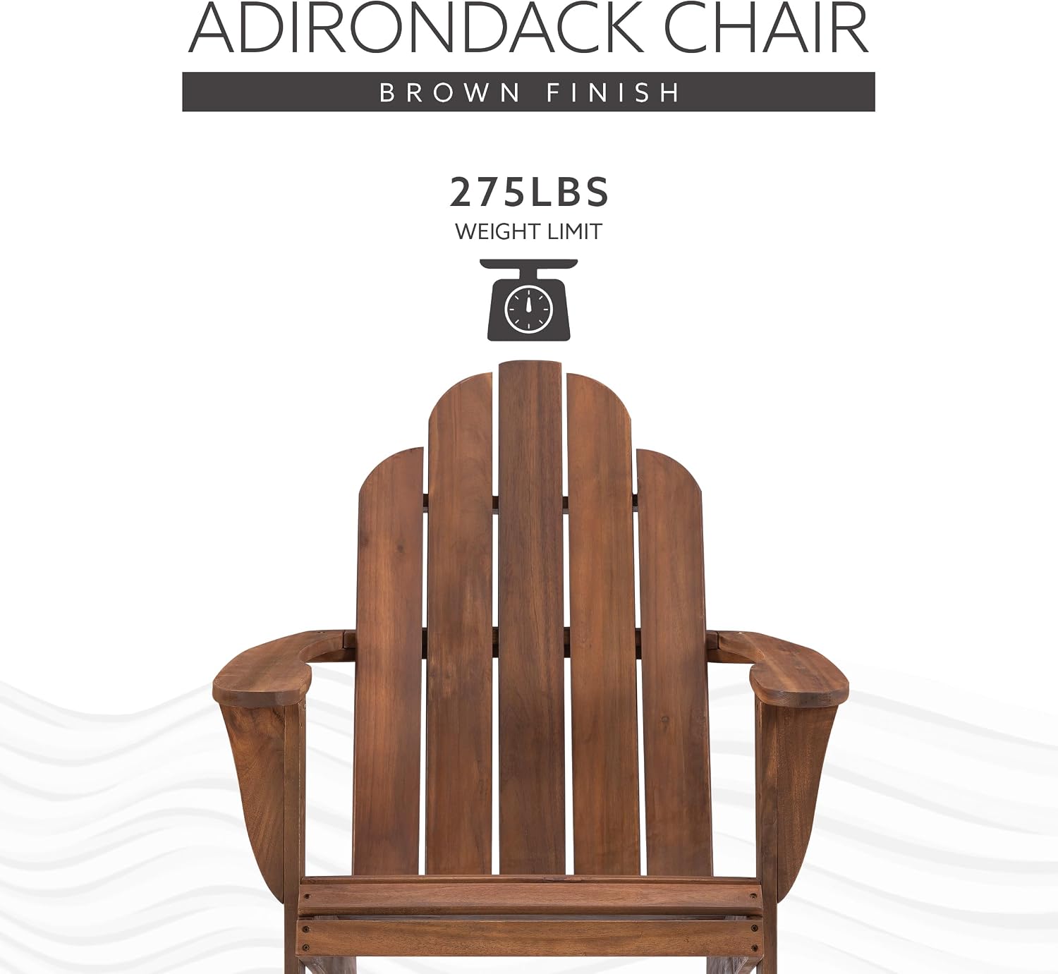 Linon Home Dcor Home Decor Teak Wood Stock Chair, 30.4' wx37.6 dx37.8 h, Stain