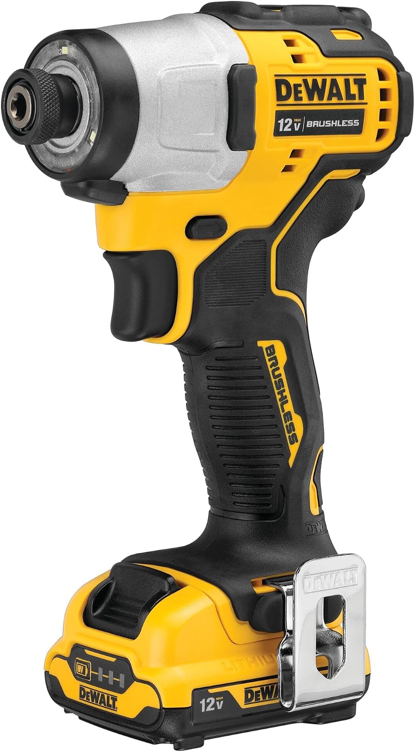 DEWALT XTREME 12V MAX* Impact Driver Kit, 1/4-Inch (DCF801F2)