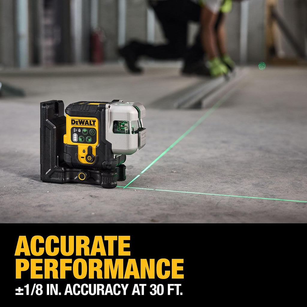 DEWALT USB Rechargeable Green 3X180° Line Laser Base Kit (DCLE14301GB)