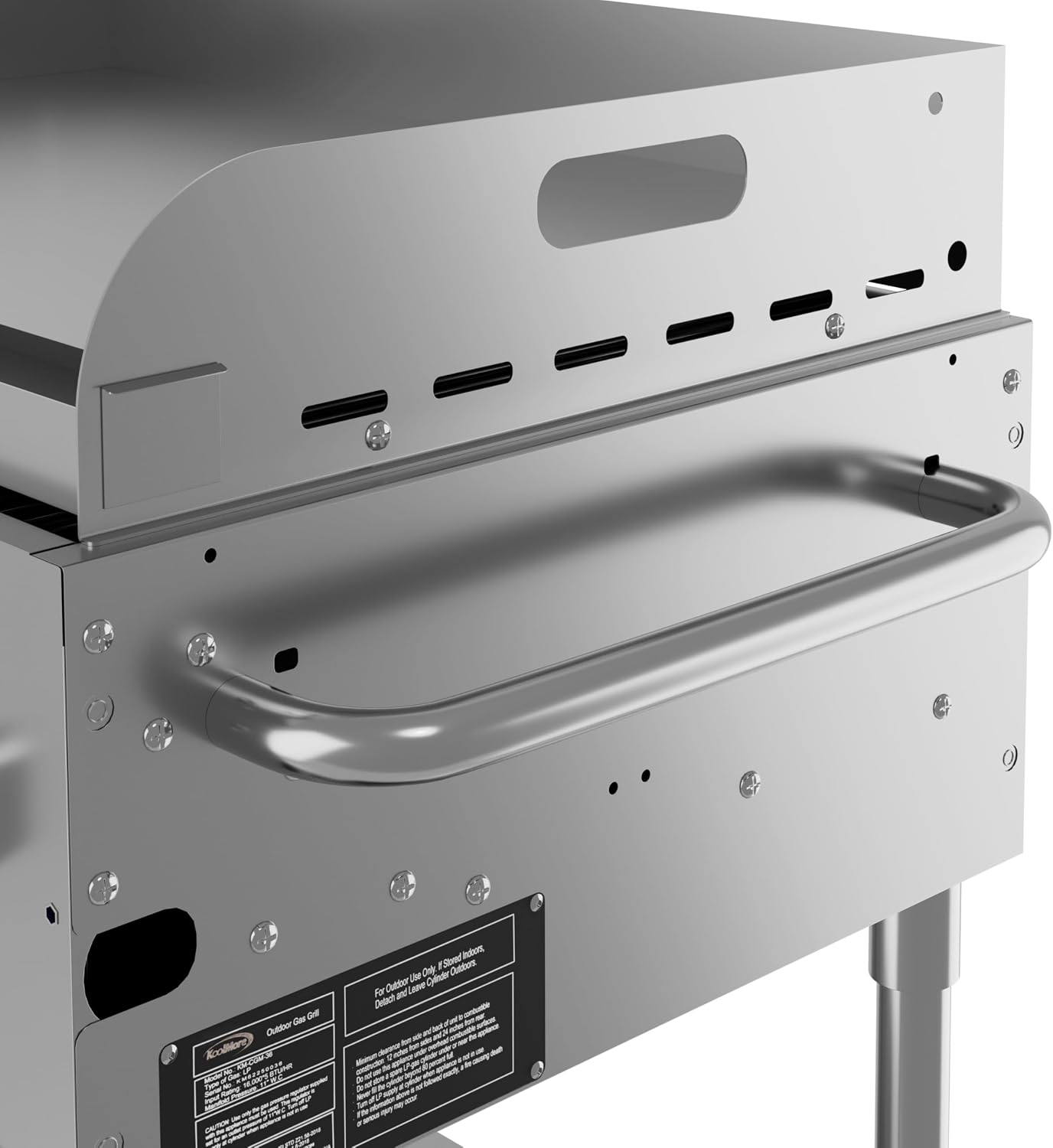 36 in. Commercial Outdoor Propane Grill with Griddle in Stainless-Steel, ETL Listed (CGKIT3-36G)