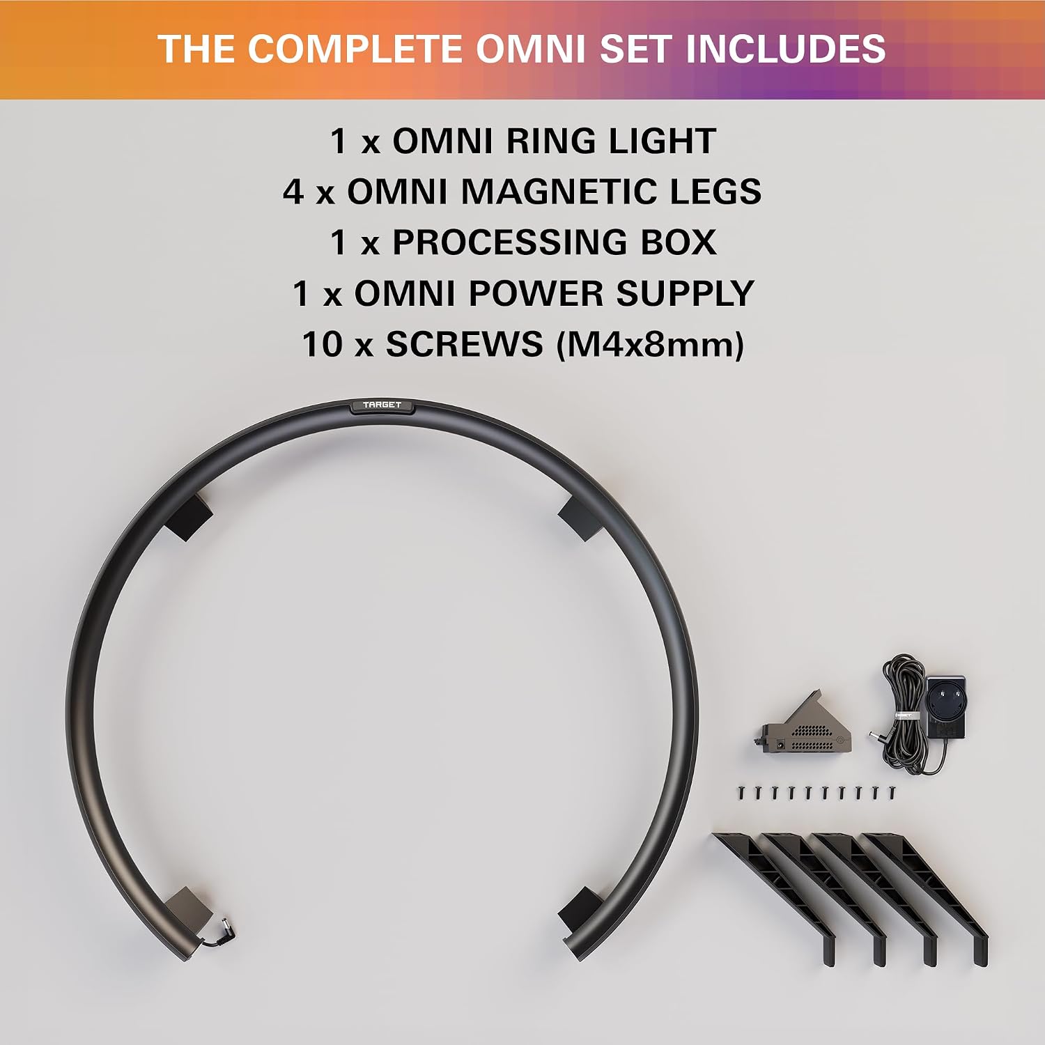 Target Darts Omni-Ring: LED Lighting & auto Scoring for dartboards. Includes Scoring cam, Magnetic Board Light, Catch Ring Light. Also in Ultimate Home Bundle.