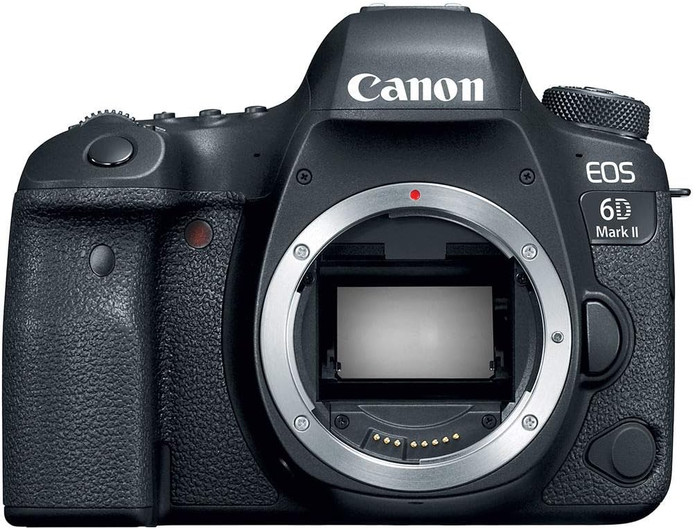 Canon EOS 6D Mark II DSLR Camera (Body Only) (1897C002) + 64GB Memory Card + Case + Photo Software + LPE6 Battery + Card Reader + Flex Tripod + HDMI Cable + Hand Strap + More