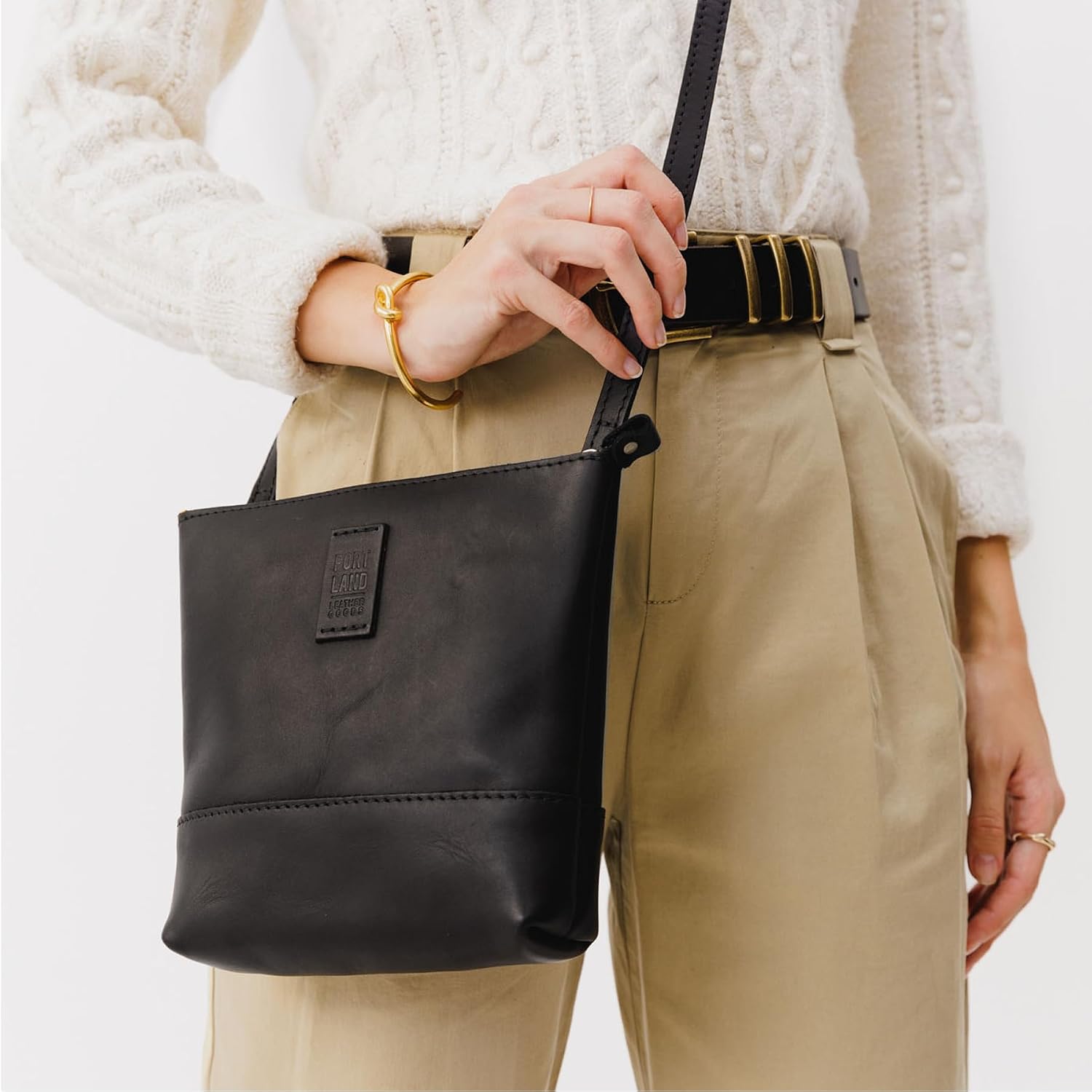 Portland Leather Goods Festival Bag – Lightweight Leather Crossbody Purse – Handmade from the Finest Full-Grain Hides