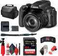Canon PowerShot SX70 HS Digital Camera, 64GB Card, Card Reader, Soft Bag, Flex Tripod, Hand Strap, Memory Card Holder, Cleaning Kit