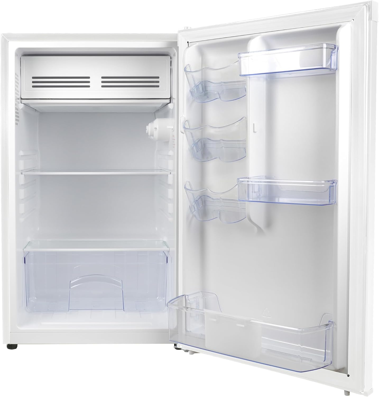 Avanti 4.4 Cu. Ft. Mini Fridge, Compact Refrigerator, Removable Shelves, Crisper Drawer, Reversible Locking Door, Energy Star Certified with Automatic Defrost, White